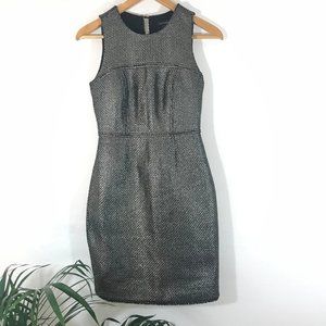 Banana Republic Metallic Gunmetal Tweed Dress